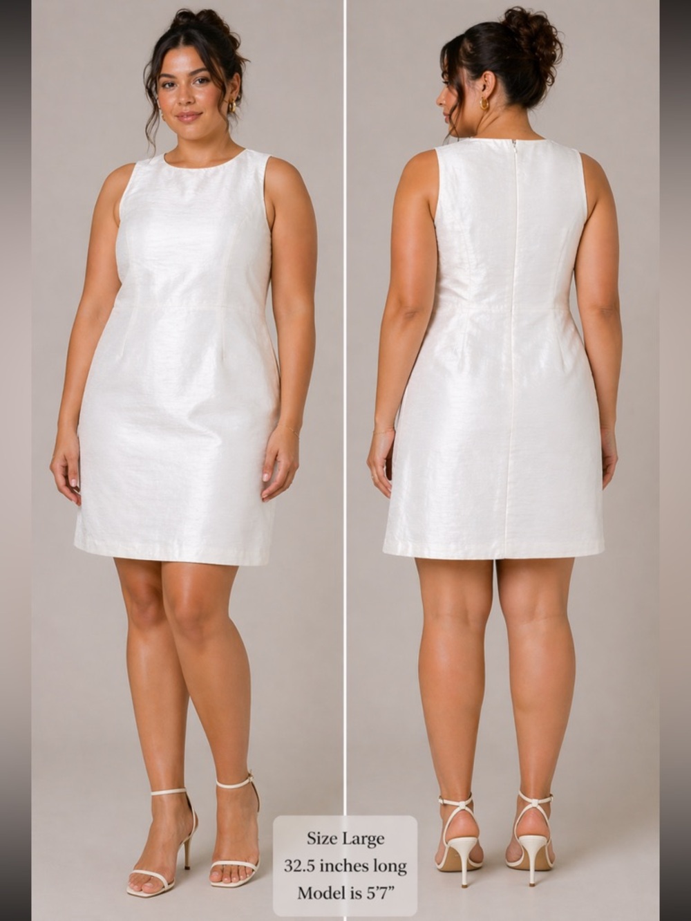 Gat Rimon sleeveless white dress nwt ecru shaya size 3 = large
